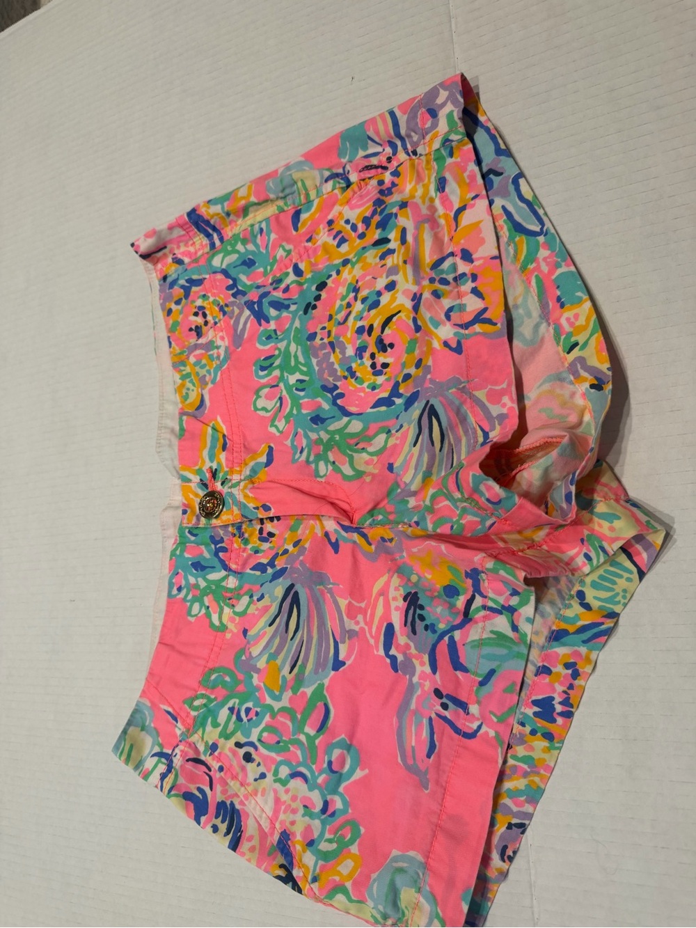 Lilly Pulitzer the Kerrie Shorts Women’s 6 Coral Reef Island Seacret